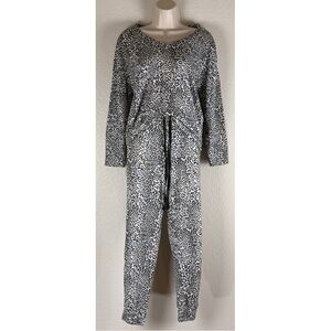 Flora Nikrooz Leopard Print Lounge Pajama Set, size XS